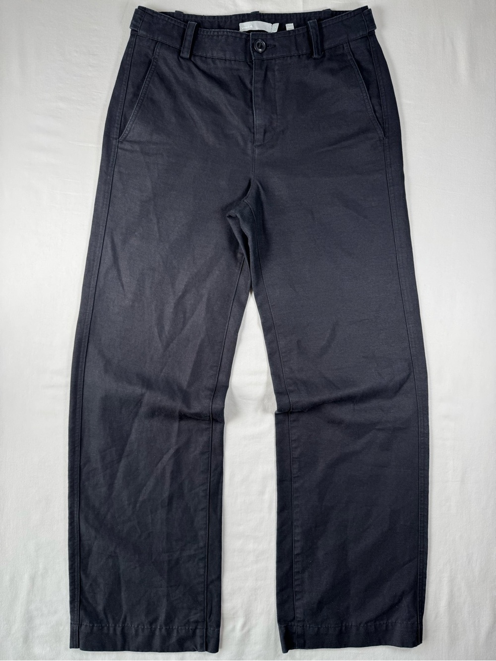 Vince Black Linen Cotton Wide Leg Pants Size 8